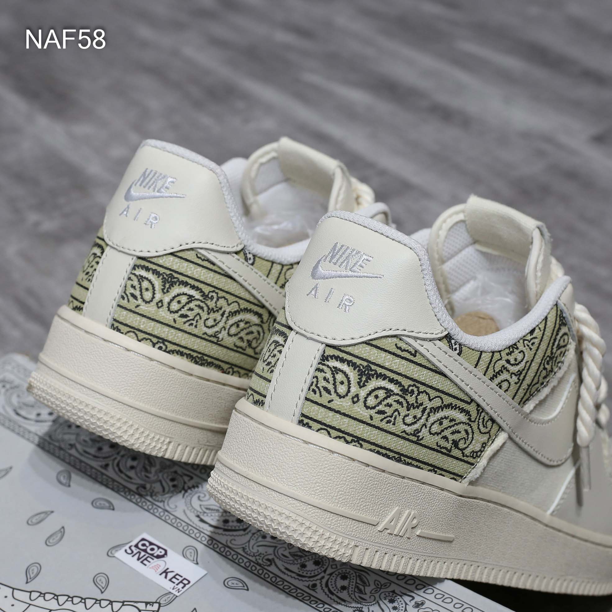 Nike Air Force 1 Low Custom Paisley Dây Thừng