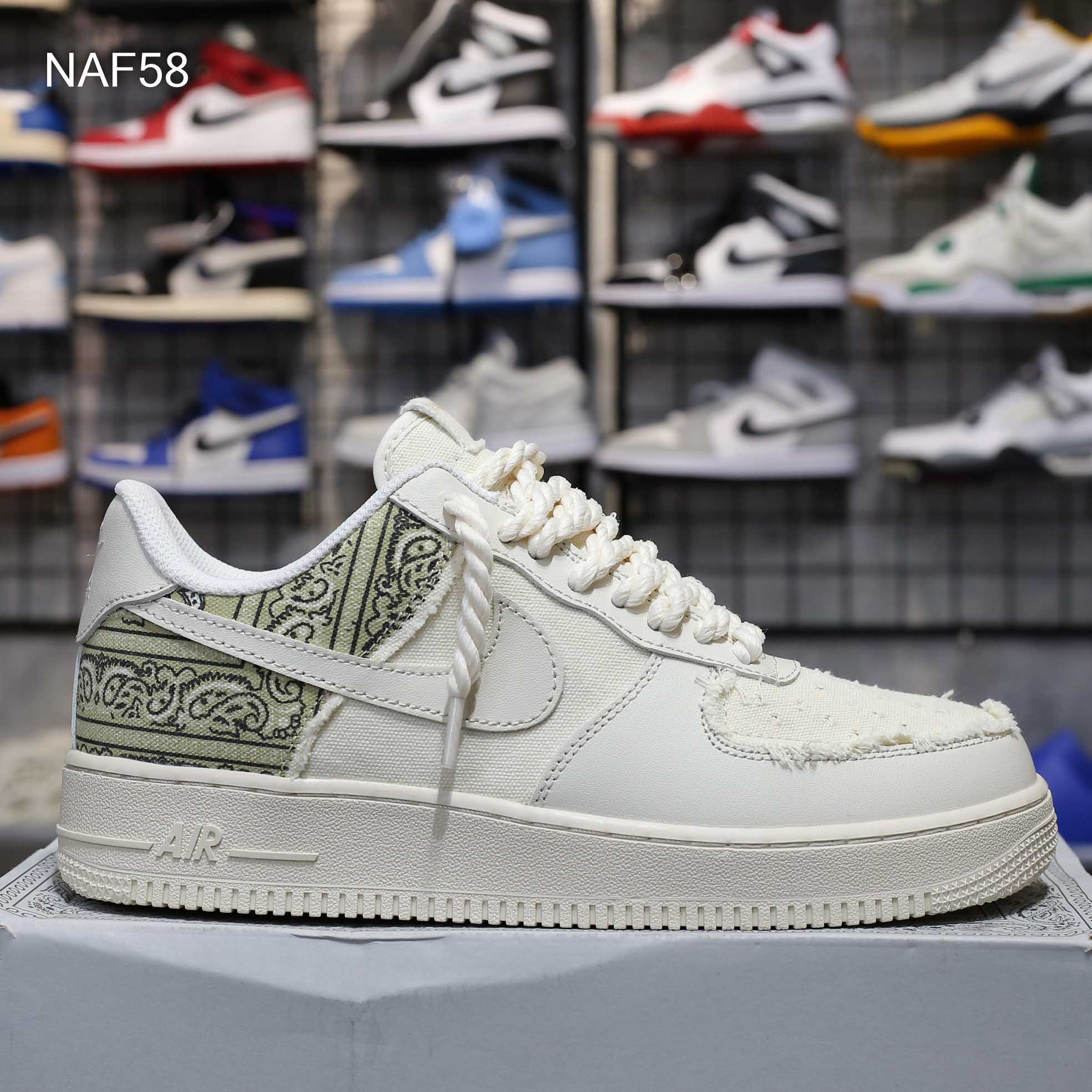 Nike Air Force 1 Low Custom Paisley Dây Thừng
