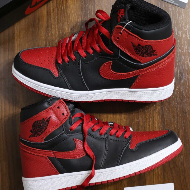 Giày Nike Air Jordan 1 Retro High Og ‘Bred’ đen đỏ like auth