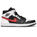 Giày Nike Air Jordan 1 Mid Black Chile Red White Rep 1:1