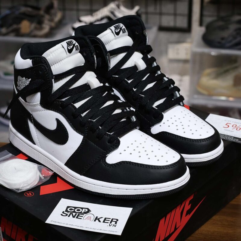 Giày Nike Air Jordan 1 Retro High Black White Like Auth