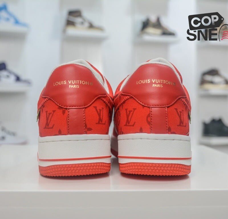 Giày Louis Vuitton x Nike Air Force 1 Low By Virgil Abloh ‘Red’ Đỏ Like Auth