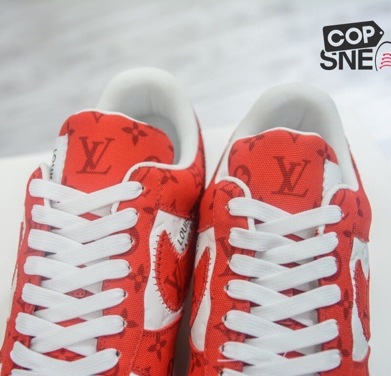 Giày Louis Vuitton x Nike Air Force 1 Low By Virgil Abloh ‘Red’ Đỏ Like Auth