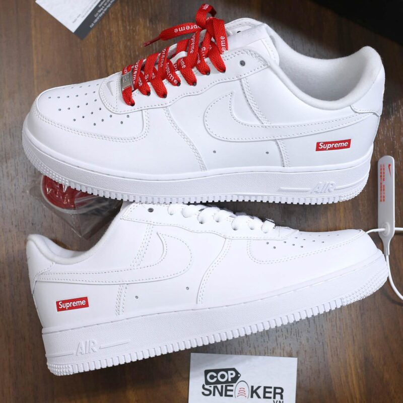 Giày Nike Air Force 1 Low Supreme White Trắng Like Auth