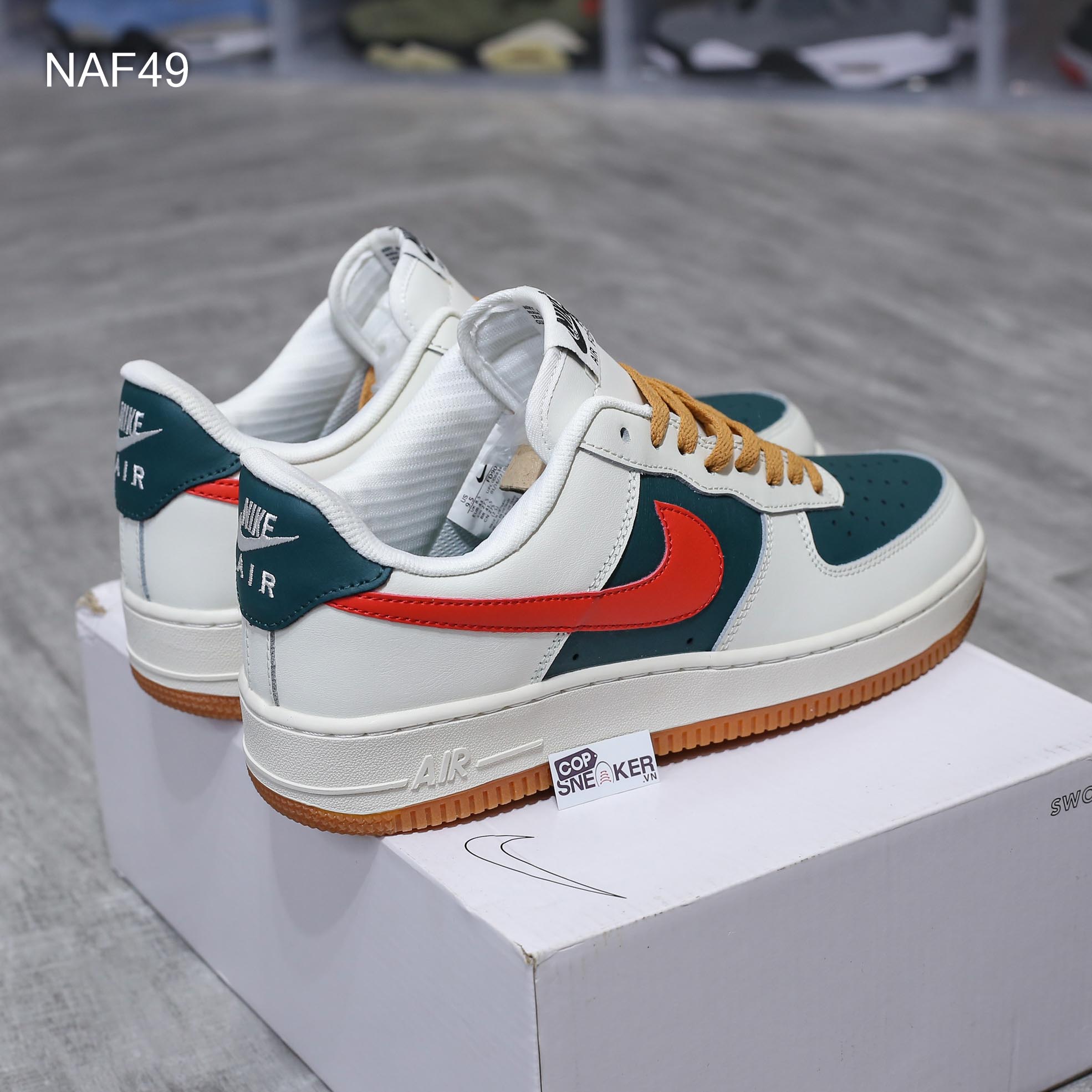 Nike Air Force 1 Low ID Gucci Cream Green Red Like Auth