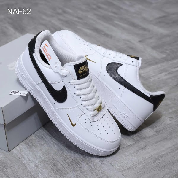 Giày Nike Air Force 1 Low 07 Essential White Black Gold Like Auth - Cop ...