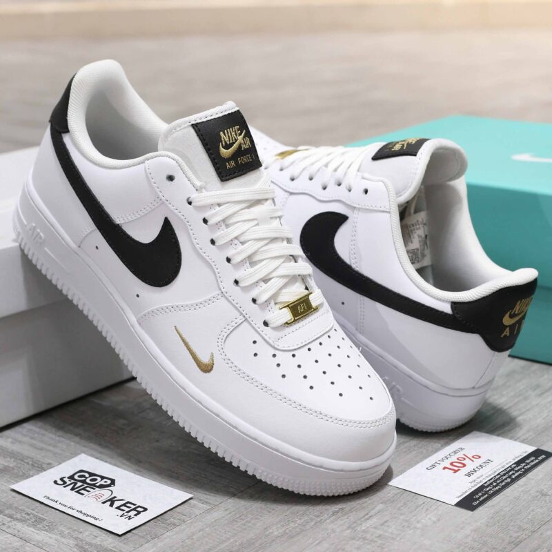 Giày Nike Air Force 1 Low 07 Essential White Black Gold Like Auth