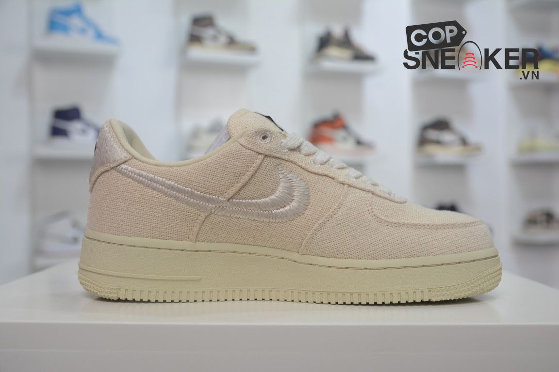Giày Nike Air Force - Af1 Low Stussy Fossil Like Auth