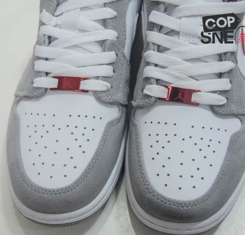 Giày Air Jordan 1 Low SE ‘Light Smoke Grey Gym Red’ Xám Đỏ
