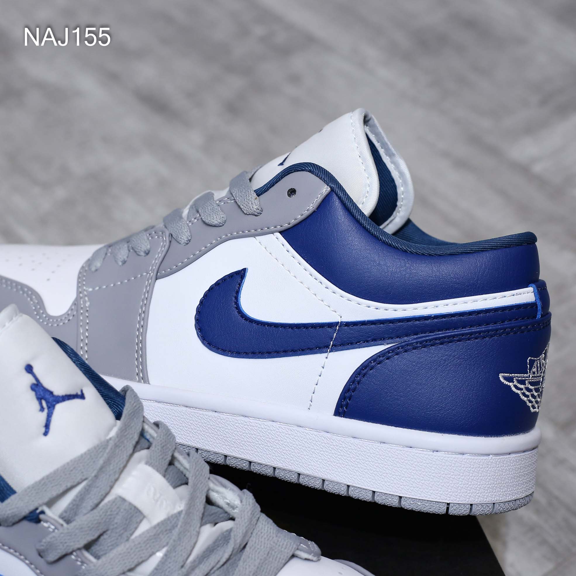 Giày Nike Air Jordan 1 Low ‘French Blue’ Xanh Xám Rep 1:1