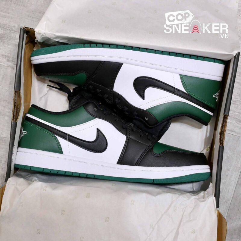 Giày Nike Air Jordan 1 Low Green Toe Xanh Đen Rep 1:1