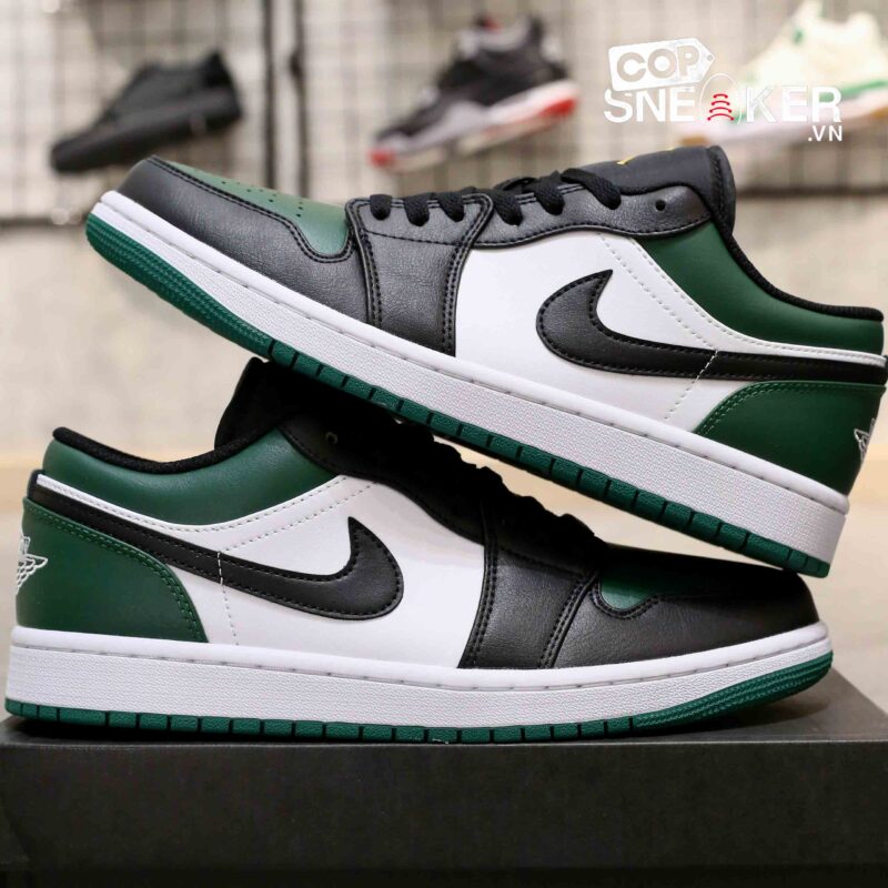 Giày Nike Air Jordan 1 Low Green Toe Xanh Đen Rep 1:1