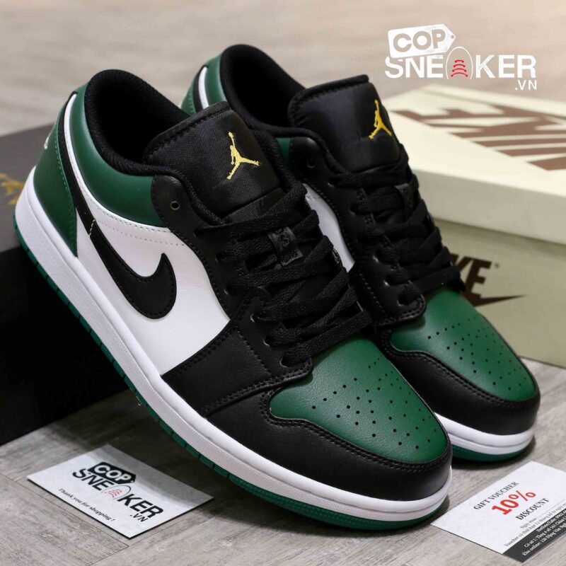 Giày Nike Air Jordan 1 Low Green Toe Xanh Đen Rep 1:1