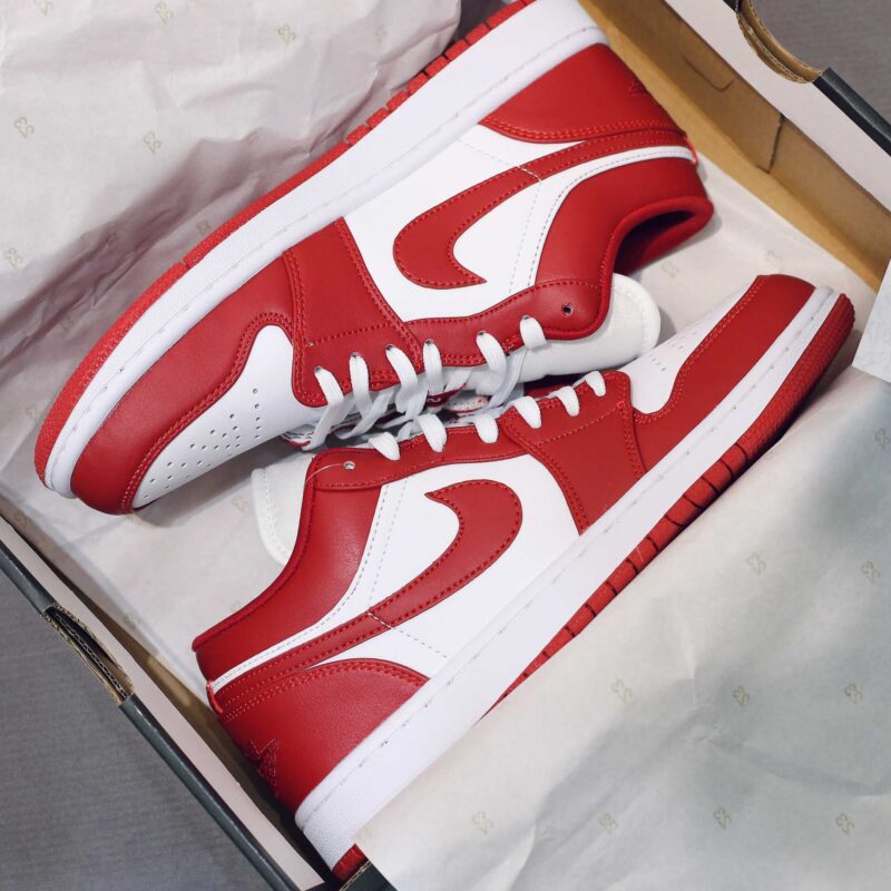 Giày Nike Air Jordan 1 Low Gym Red White Đỏ Trắng Rep 1:1