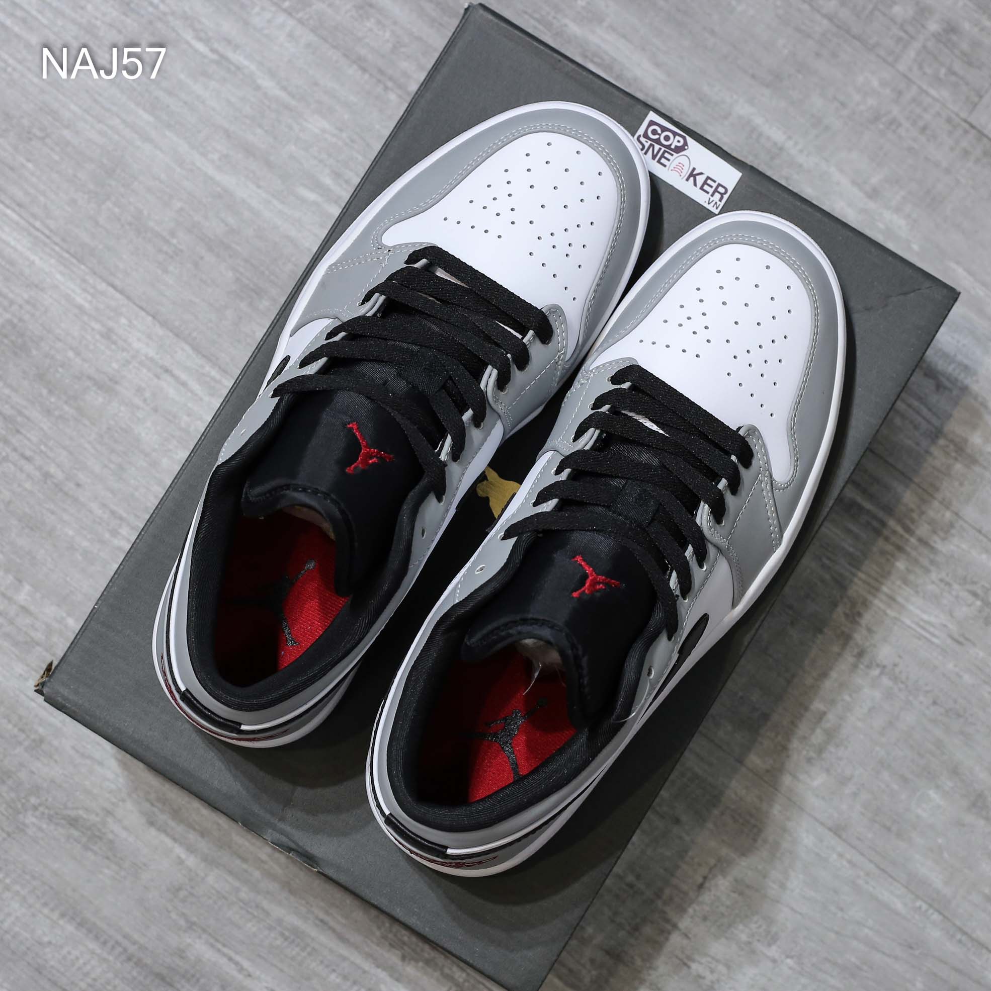 Giày Nike Air Jordan 1 Low Light Smoke Grey Rep 1:1