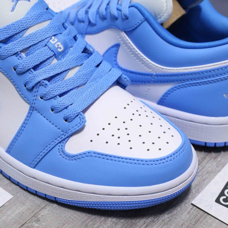 Giày Nike Air Jordan 1 Low UNC Trắng Xanh Rep 1:1