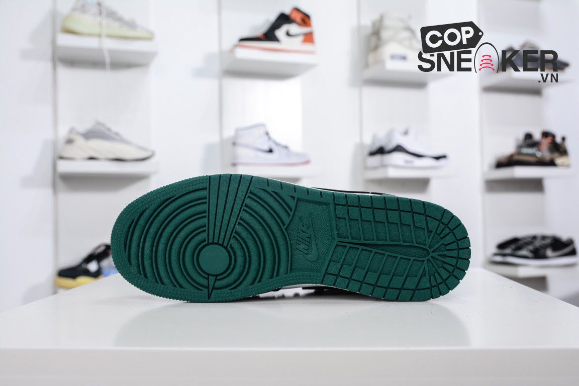 Giày Nike Air Jordan 1 Low White Black Mystic Green Trắng Xanh