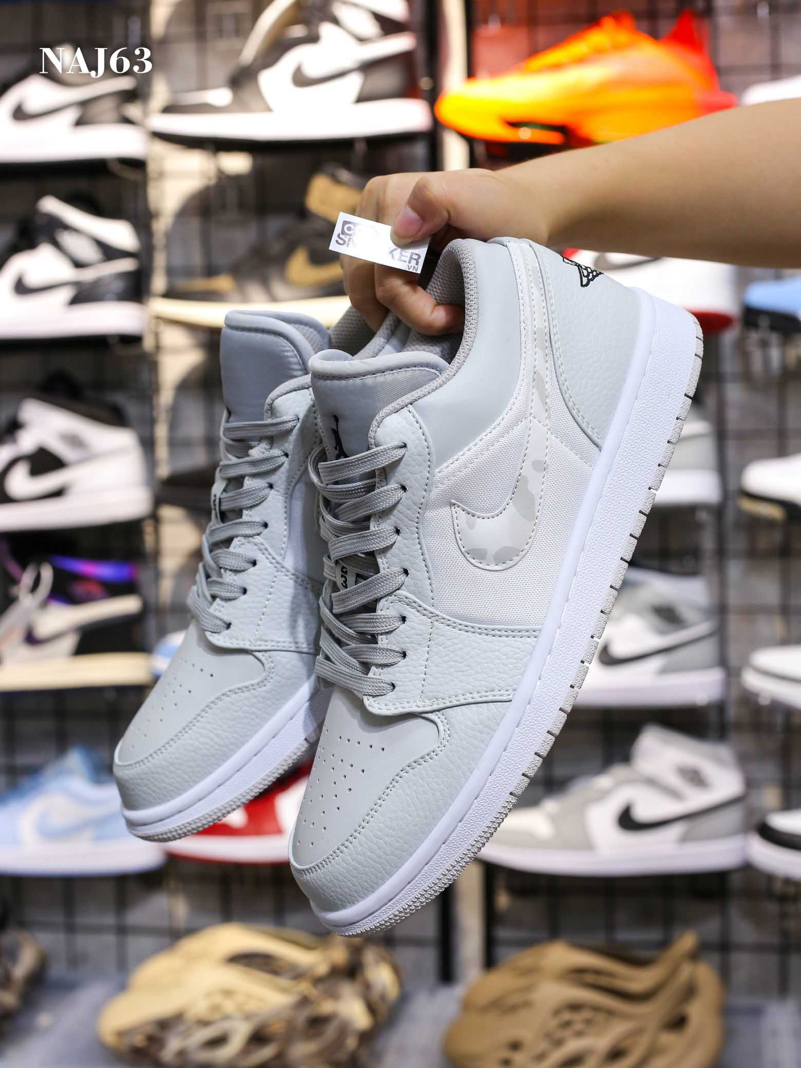 Giày Nike Air Jordan 1 Low White Camo Trắng Rep 1:1
