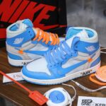 Giày Nike Air Jordan 1 Off White Blue Xanh Like Auth