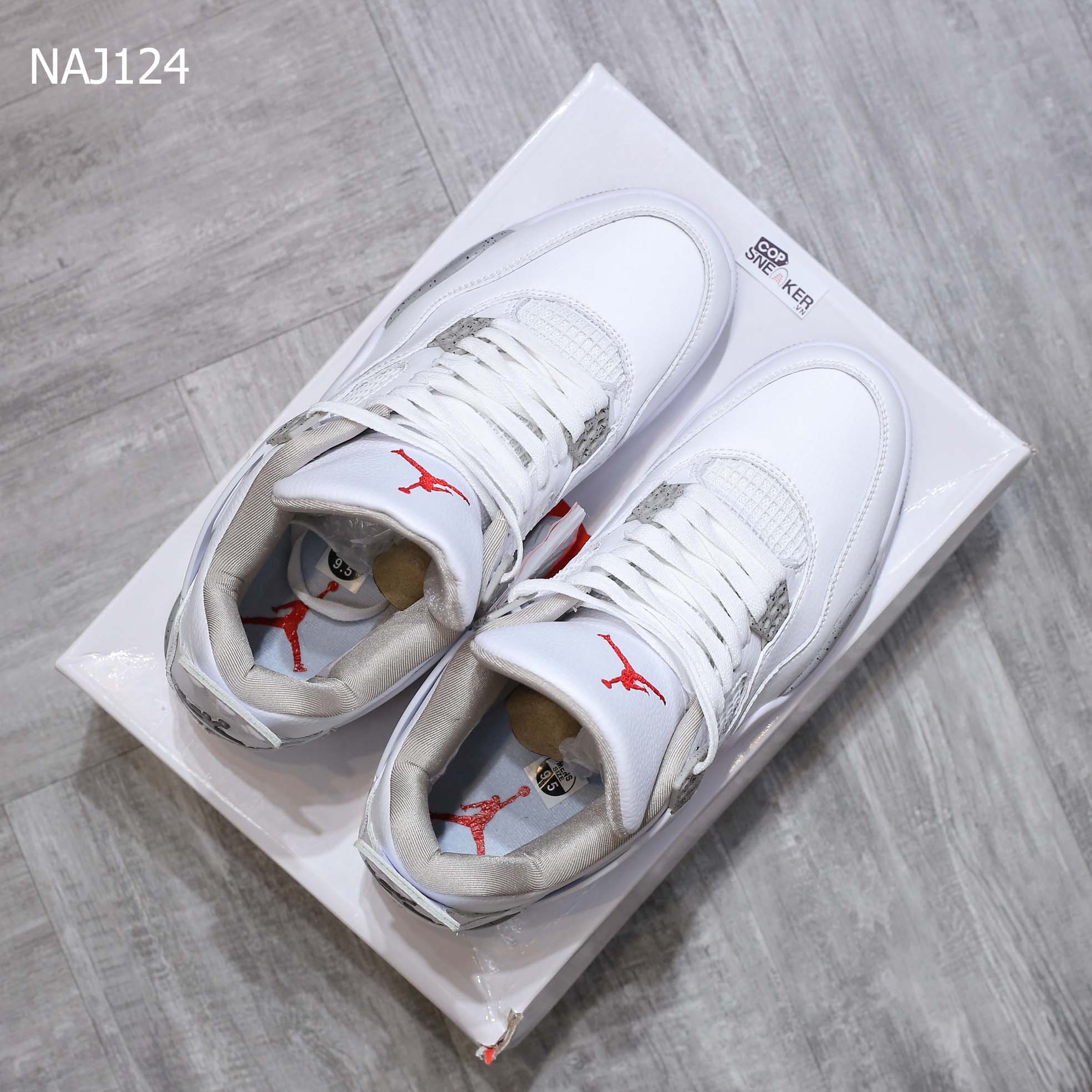 Giày Nike Air Jordan 4 White Oreo Trắng 2021 Like Auth