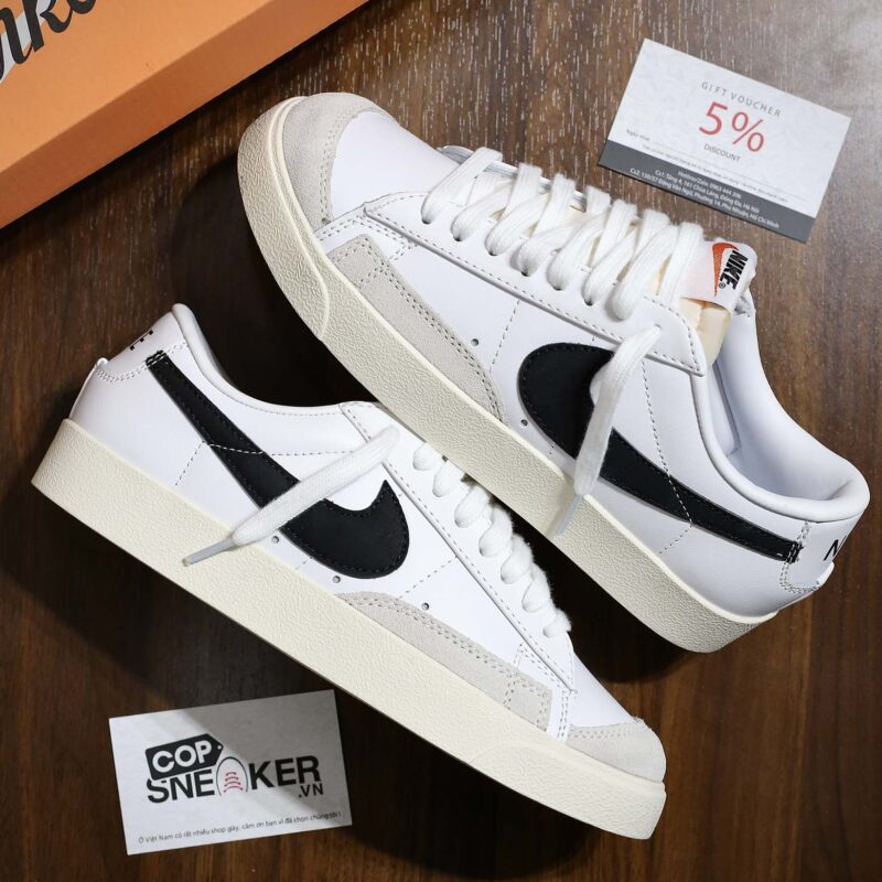 giày Nike Blazer Low 77 Vintage White Black rep 1:1
