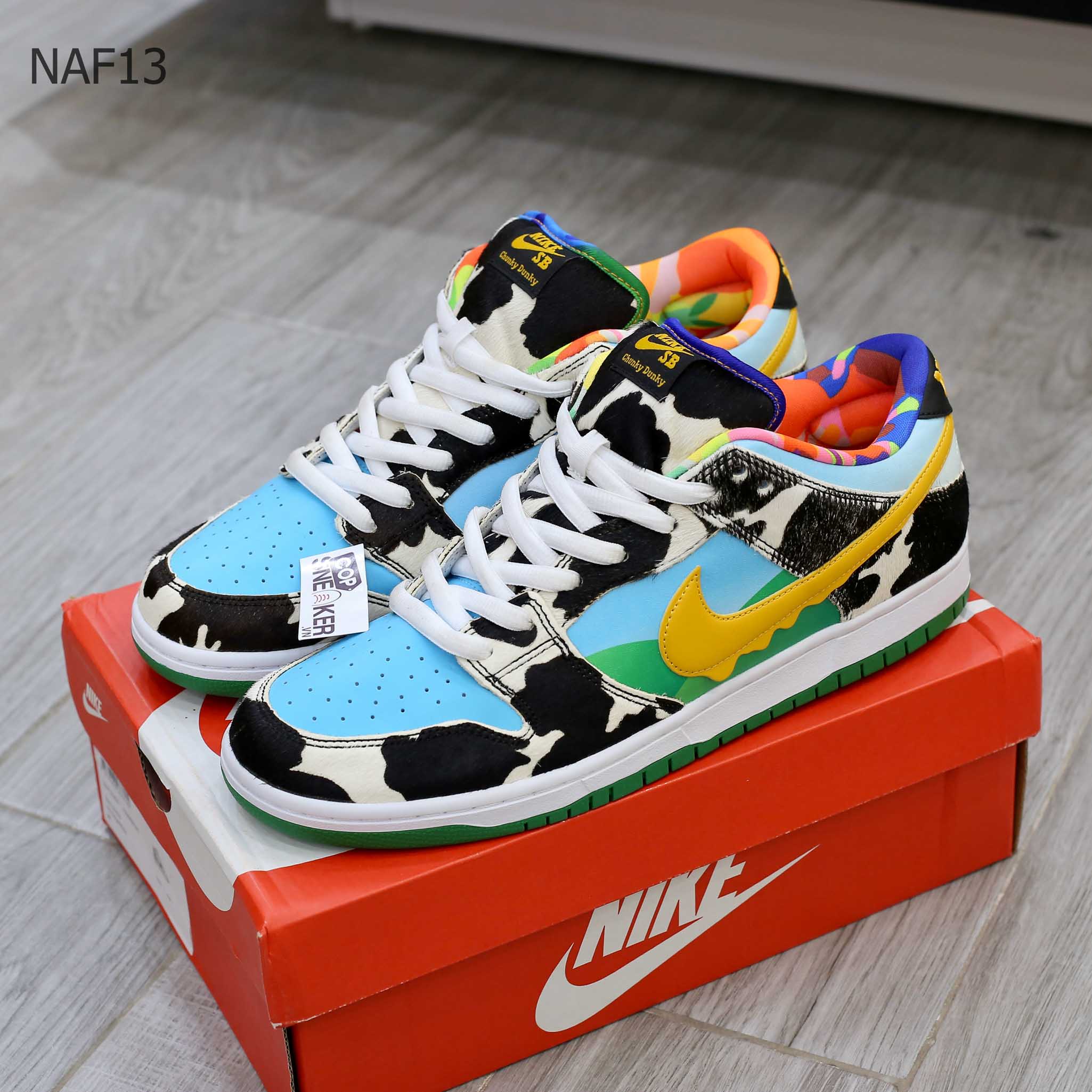 Giày Nike SB Dunk Low Ben & Jerry’s Chunky Dunky Like Auth 