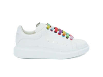 Giày Alexander McQueen Trắng dây Cầu Vồng