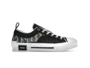 Giày Dior B23 Low Top Black họa tiết White Dior Oblique Canvas