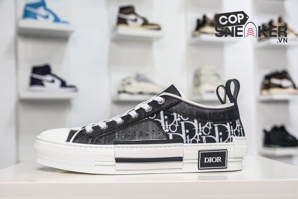 B23 LowTop Sneaker White and Black Dior Oblique Canvas  DIOR AU
