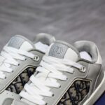 Giày Dior B27 Low Gray White họa tiết vải Dior Oblique Jacquard Like Auth