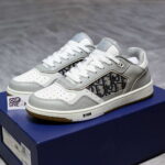 Giày Dior B27 Low Gray White họa tiết vải Dior Oblique Jacquard Like Auth