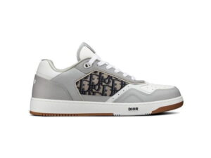 Giày Dior B27 Low Gray White họa tiết vải Dior Oblique Jacquard Like Auth