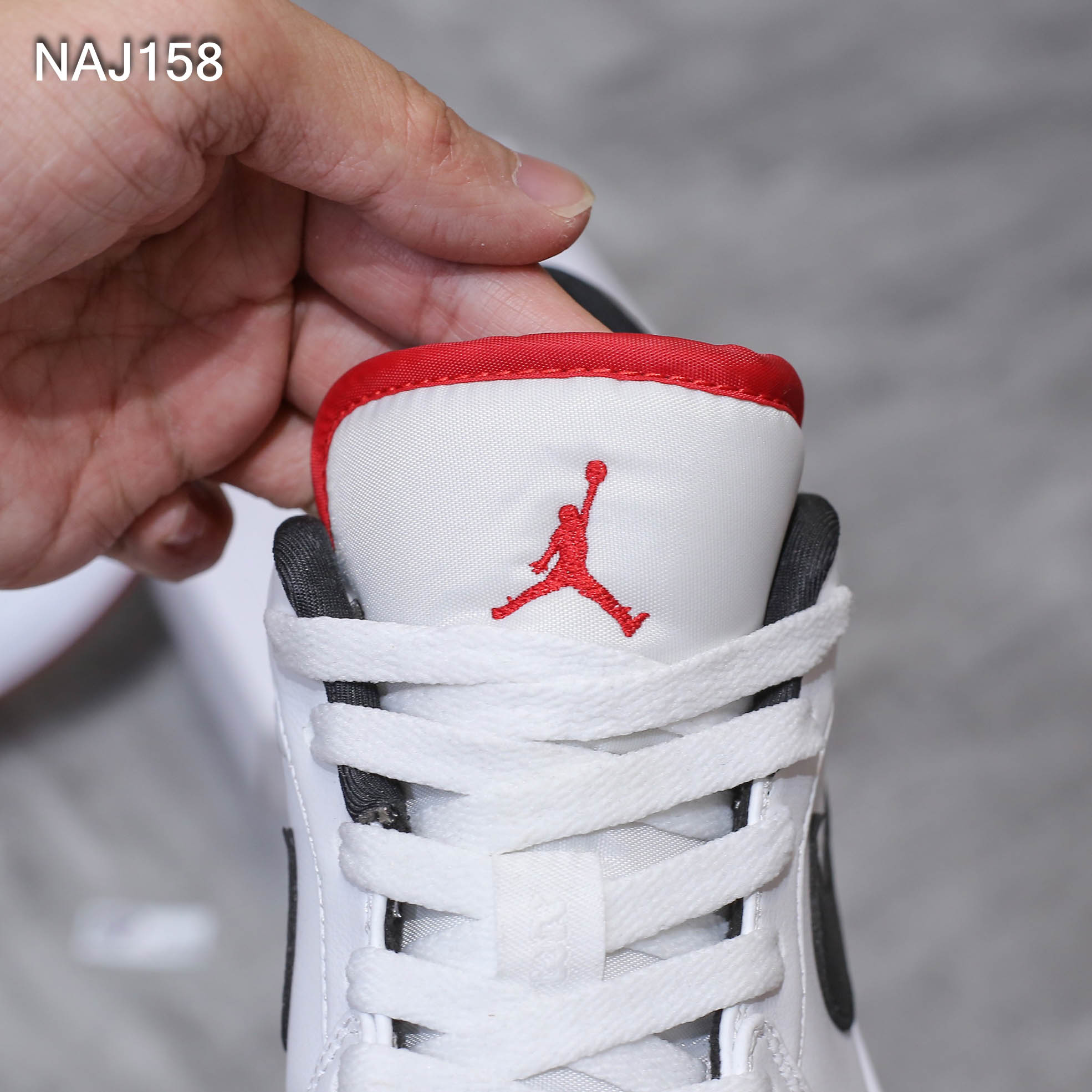Giày Air Jordan 1 Low ‘White Gym Red’ trắng đỏ rep 1:1