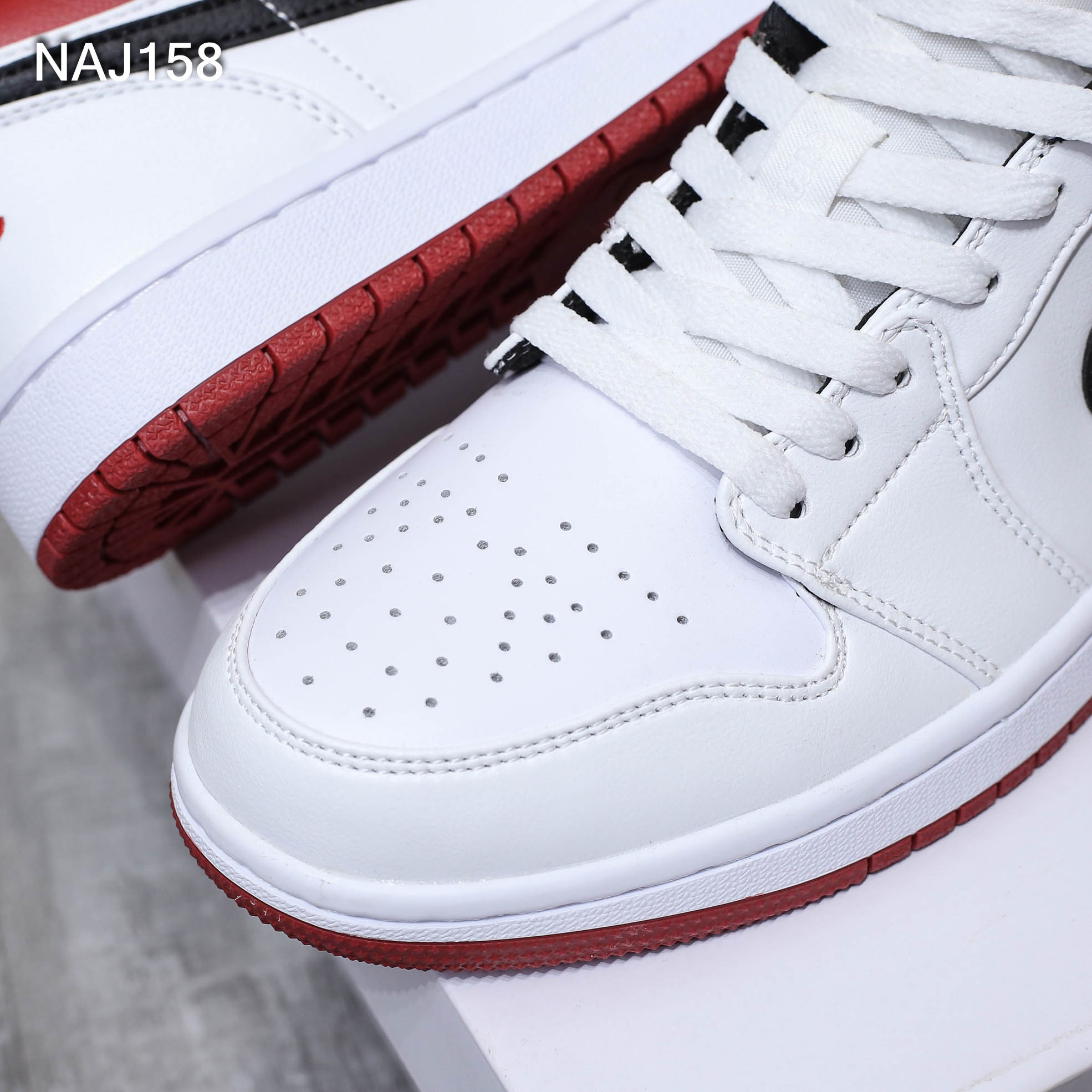 Giày Nike Air Jordan 1 Low ‘White Gym Red’ rep 1:1
