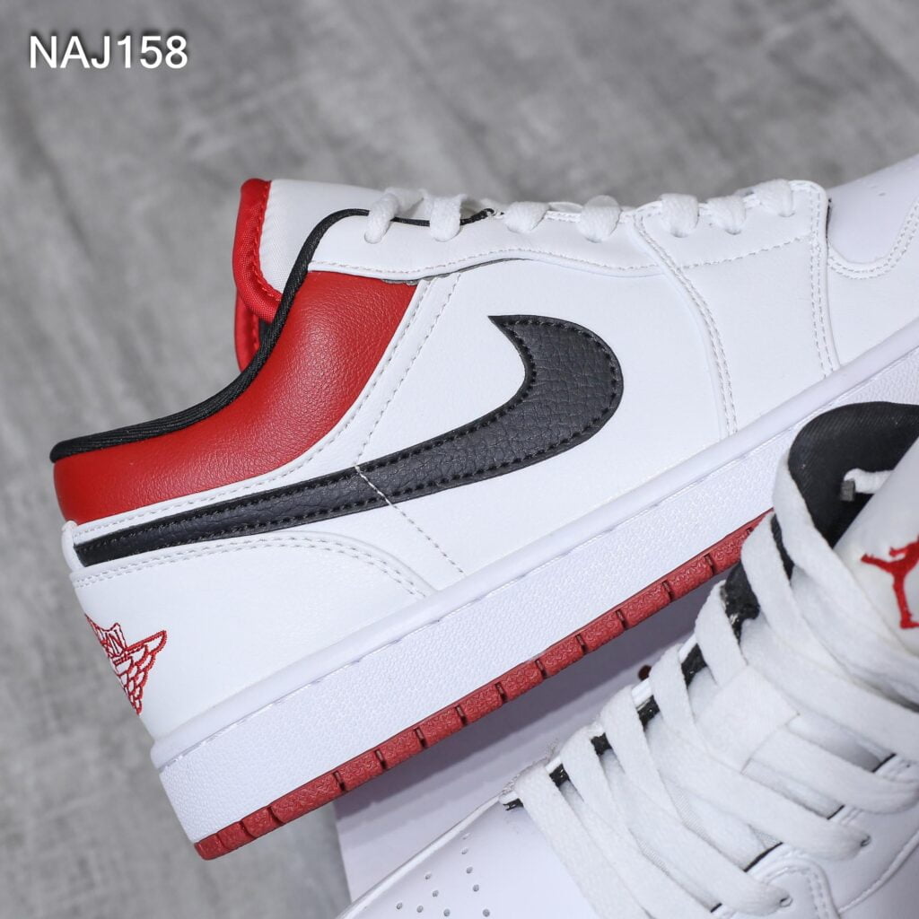 Giày Air Jordan 1 Low ‘White Gym Red’ trắng đỏ rep 1:1