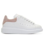 Giày Alexander McQueen Trắng gót Nhung Hồng Phấn