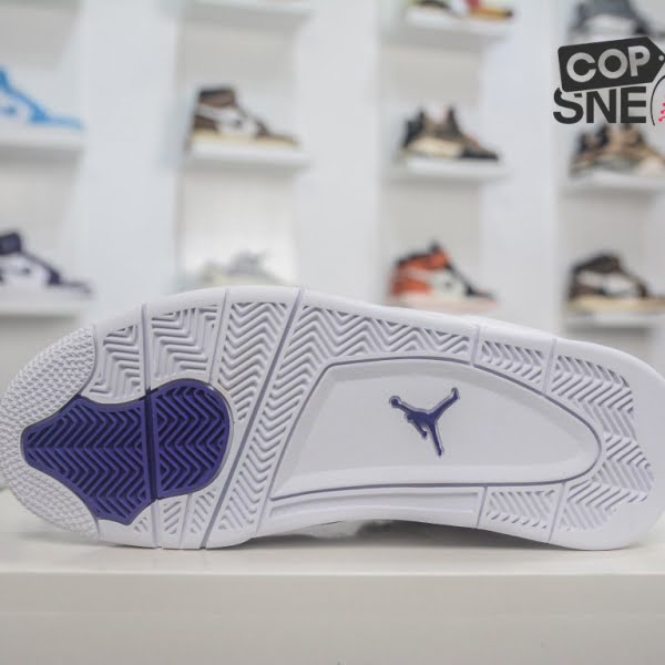 Giày Nike Air Jordan 4 Retro 'Purple Metallic' Trắng Xanh Rep 1:1
