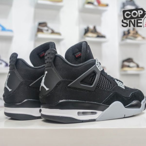 Giày Nike Air Jordan 4 Retro SE 'Black Canvas' Đen Rep 1:1