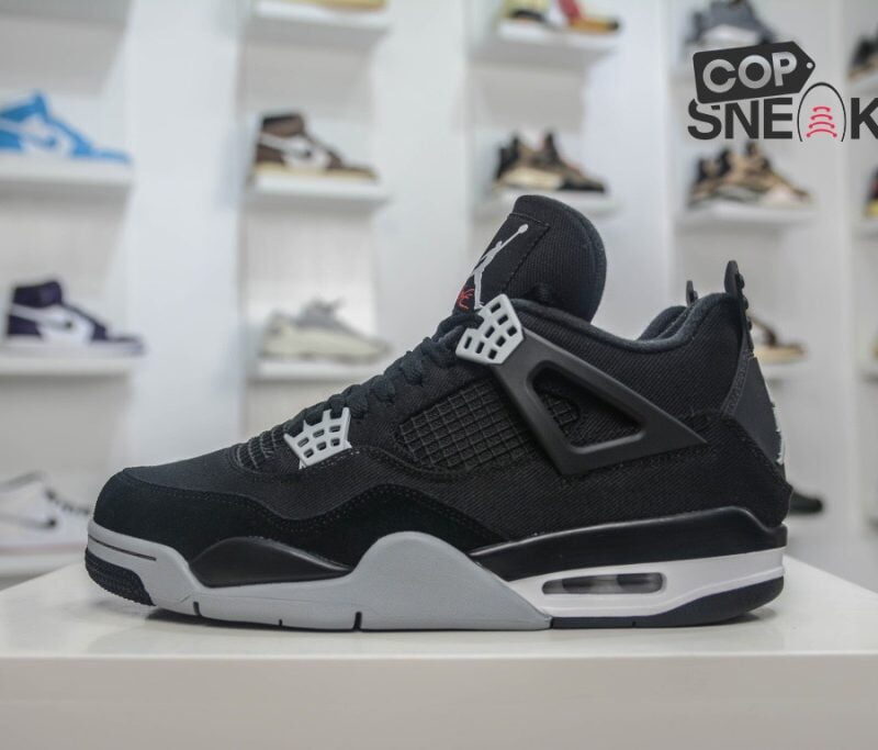 Giày Nike Air Jordan 4 Retro SE 'Black Canvas' Đen Rep 1:1
