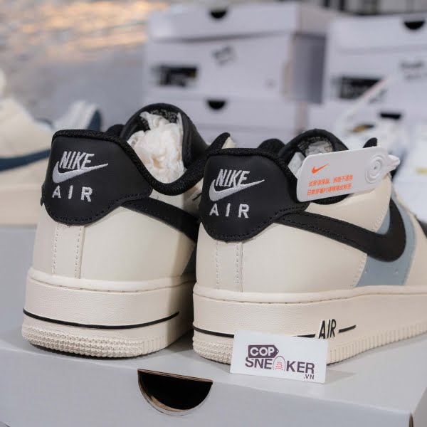 Giày Nike Air Force 1 Low Cream Black Swoosh