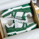Giày Louis Vuitton LV Trainer Xanh Green Monogram Denim Like Auth