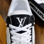 Giày Louis Vuitton LV Trainer Monogram Denim Black Like Auth