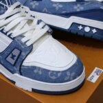 Louis Vuitton LV Trainer Monogram Denim White Blue