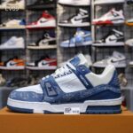 Louis Vuitton LV Trainer Monogram Denim White Blue