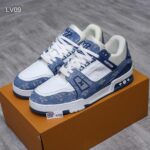 Louis Vuitton LV Trainer Monogram Denim White Blue