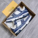 Louis Vuitton LV Trainer Monogram Denim White Blue