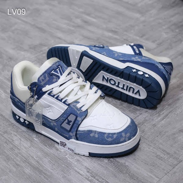 Louis Vuitton LV Trainer Monogram Denim White Blue