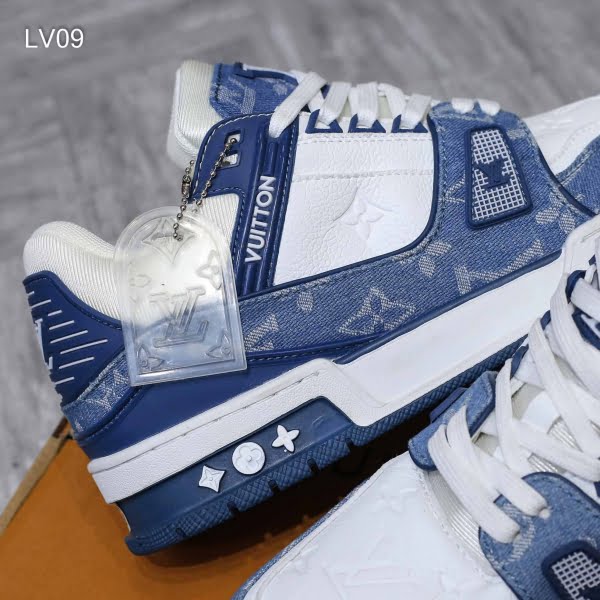 Louis Vuitton LV Trainer Monogram Denim White Blue