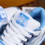 Giày Louis Vuitton Lv Trainer Monogram Denim Blue quai Velcro Like Auth