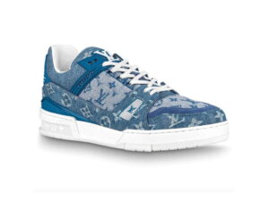 Giày Louis Vuitton LV Trainer Monogram Denim Blue